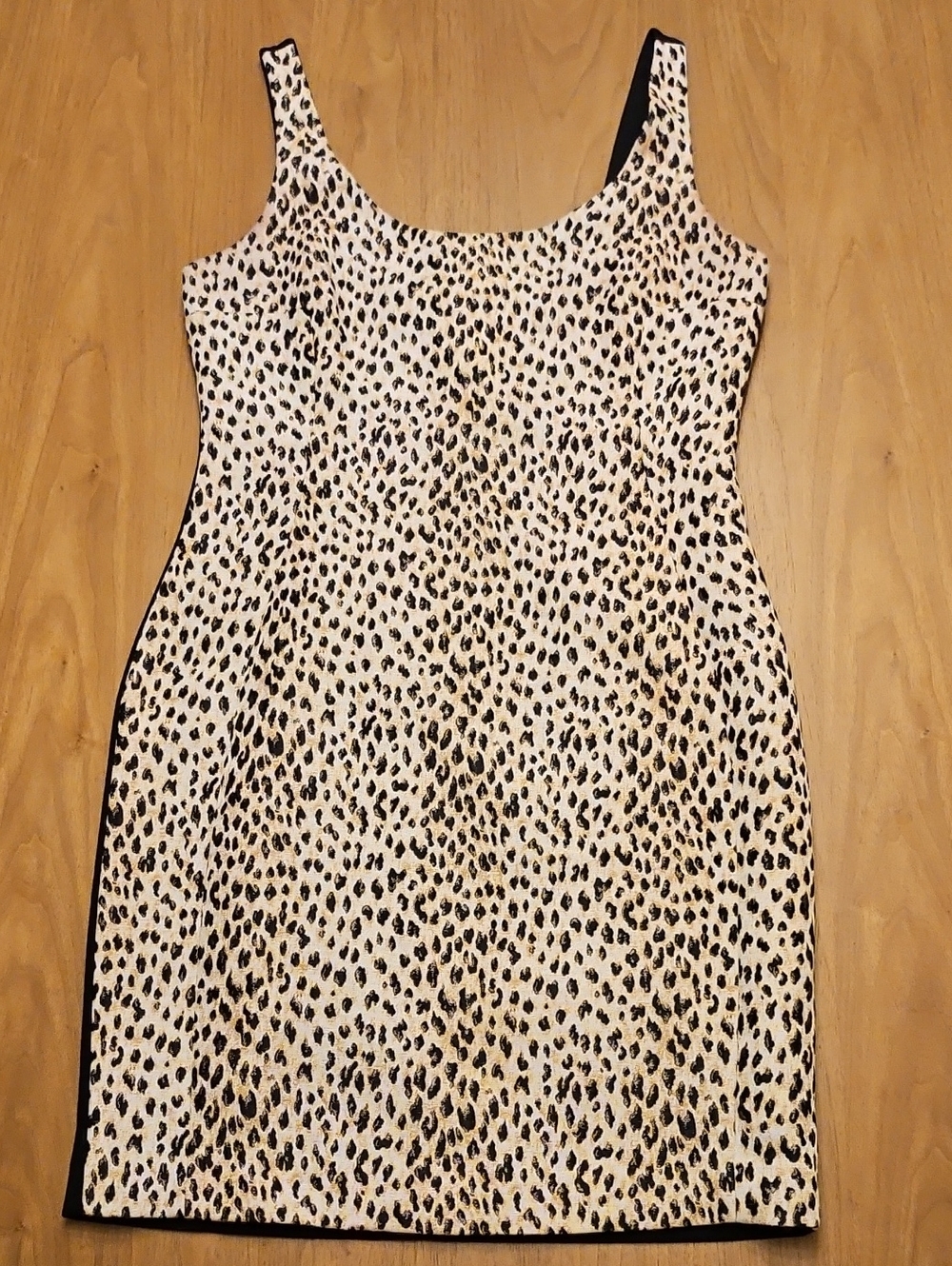 Diane Von Furstenberg Leopard-Print Cream and Black Mini Dress
